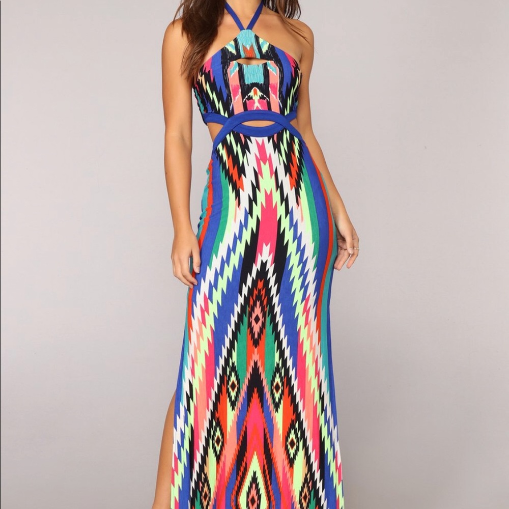 Fashion Nova cutout maxi dress